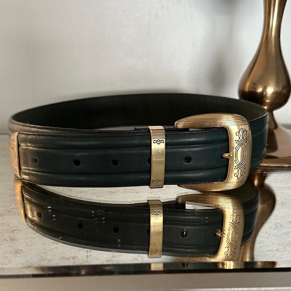 Brighton Green Belt with Gold Buckle